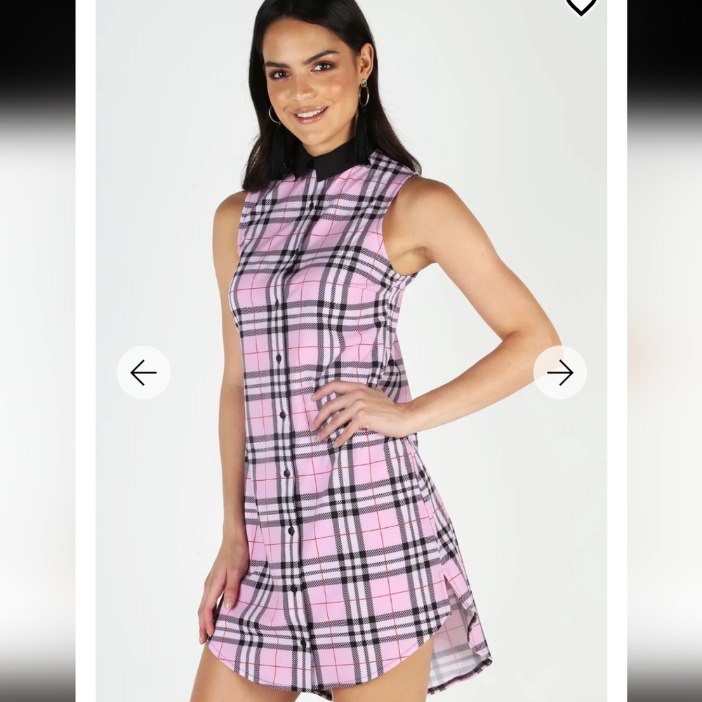 Blackmilk Tartan Sugar Business Time Shirt Dress